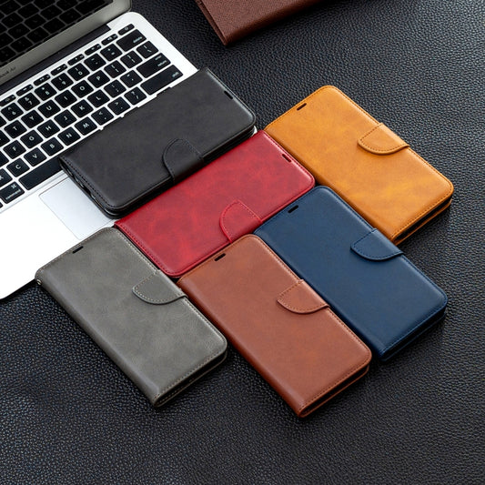 Lambskin Texture Pure Color Leather Phone Case