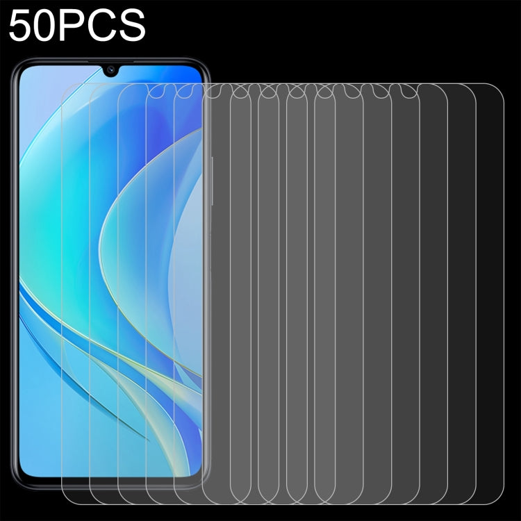 50 PCS 0.26mm 9H 2.5D Tempered Glass Film, For OnePlus Ace / 10T / Ace Pro / 10R 150W (50 PCS), For Huawei nova Y70 Plus / nova Y70 (50 PCS)