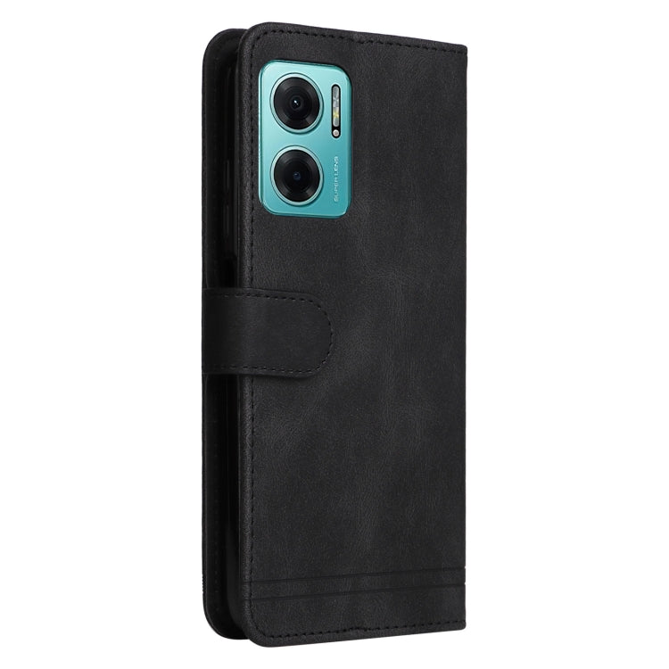 Skin Feel Life Tree Metal Button Leather Phone Case