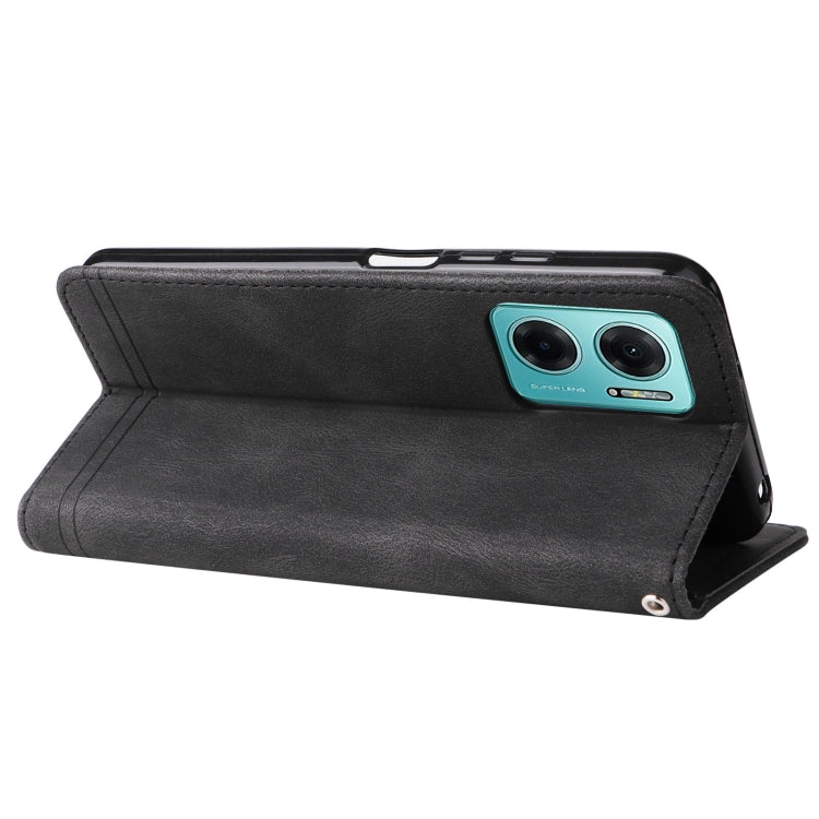 Skin Feel Life Tree Metal Button Leather Phone Case