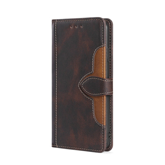 Stitching Skin Feel Magnetic Buckle Horizontal Flip PU Leather Case