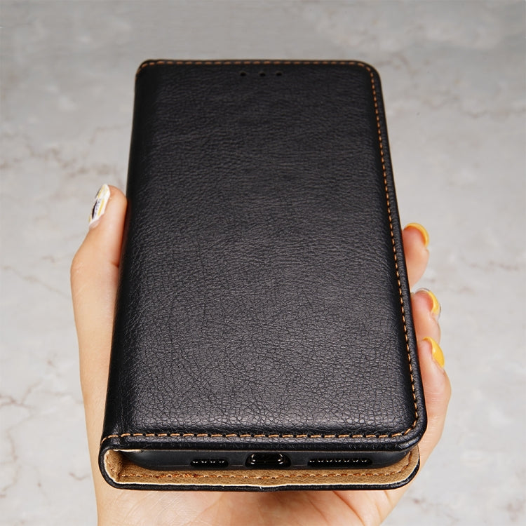 Gloss Oil Solid Color Magnetic Flip Leather Phone Case