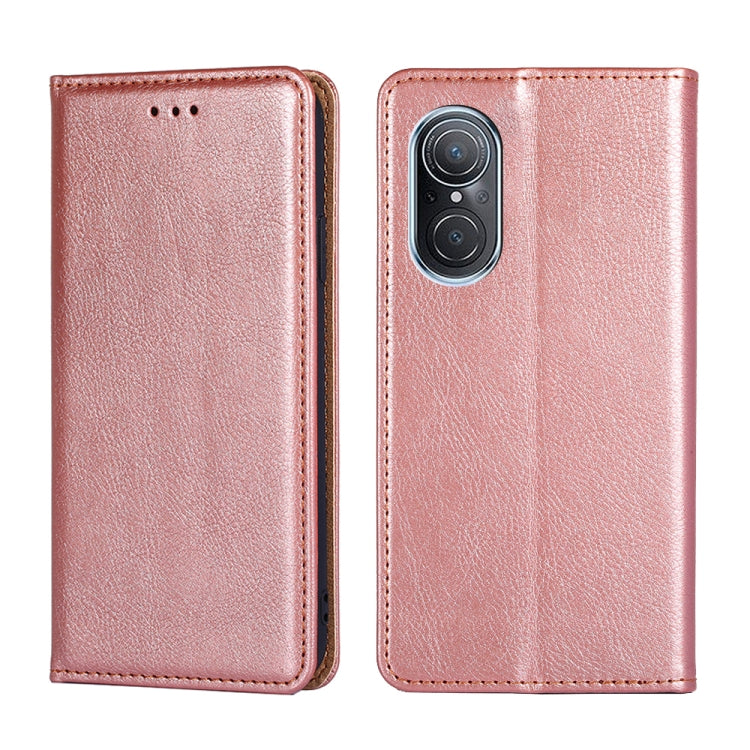 Gloss Oil Solid Color Magnetic Flip Leather Phone Case