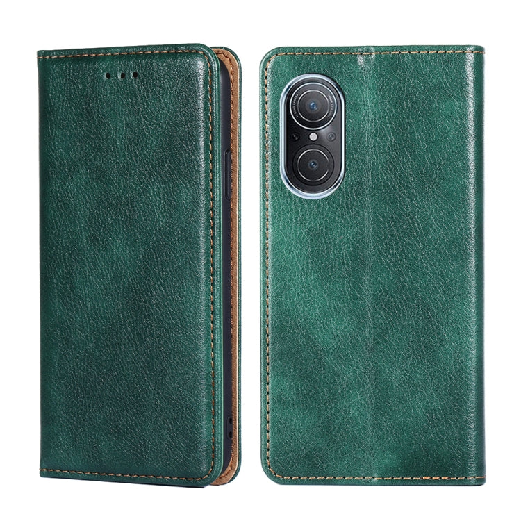 Gloss Oil Solid Color Magnetic Flip Leather Phone Case