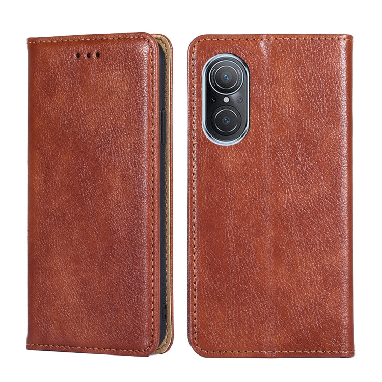 Gloss Oil Solid Color Magnetic Flip Leather Phone Case