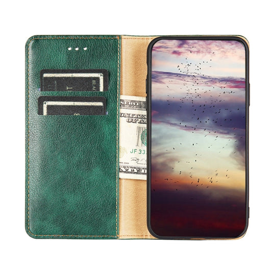 Gloss Oil Solid Color Magnetic Flip Leather Phone Case