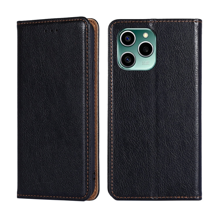 Gloss Oil Solid Color Magnetic Flip Leather Phone Case