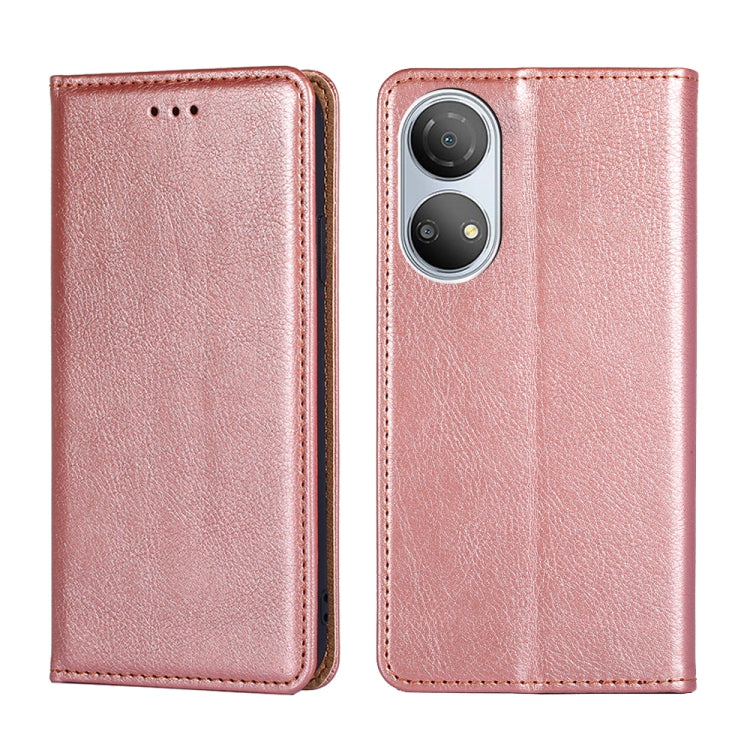 Gloss Oil Solid Color Magnetic Flip Leather Phone Case