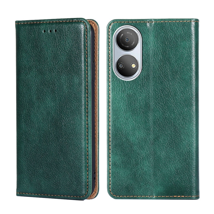 Gloss Oil Solid Color Magnetic Flip Leather Phone Case