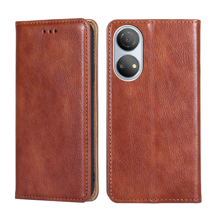 Gloss Oil Solid Color Magnetic Flip Leather Phone Case
