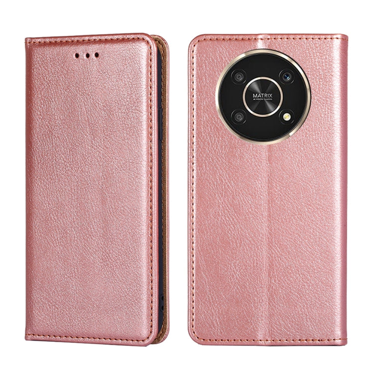 Gloss Oil Solid Color Magnetic Flip Leather Phone Case