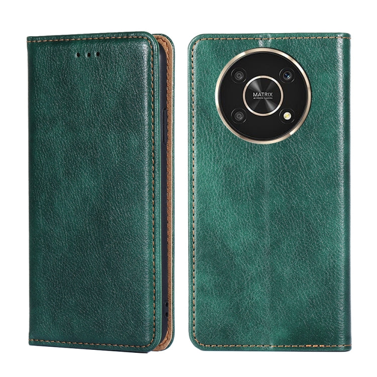 Gloss Oil Solid Color Magnetic Flip Leather Phone Case