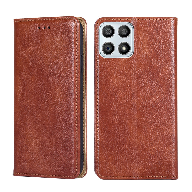 Gloss Oil Solid Color Magnetic Flip Leather Phone Case
