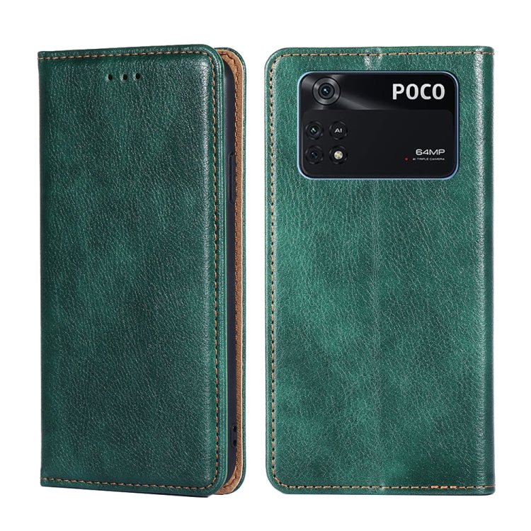 Gloss Oil Solid Color Magnetic Flip Leather Phone Case