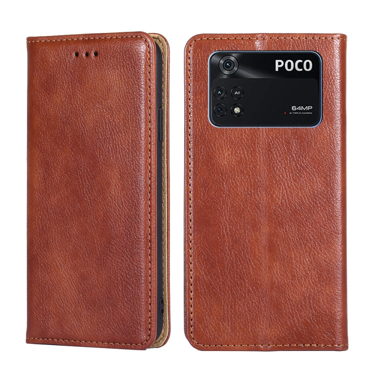 Gloss Oil Solid Color Magnetic Flip Leather Phone Case