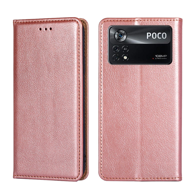 Gloss Oil Solid Color Magnetic Flip Leather Phone Case