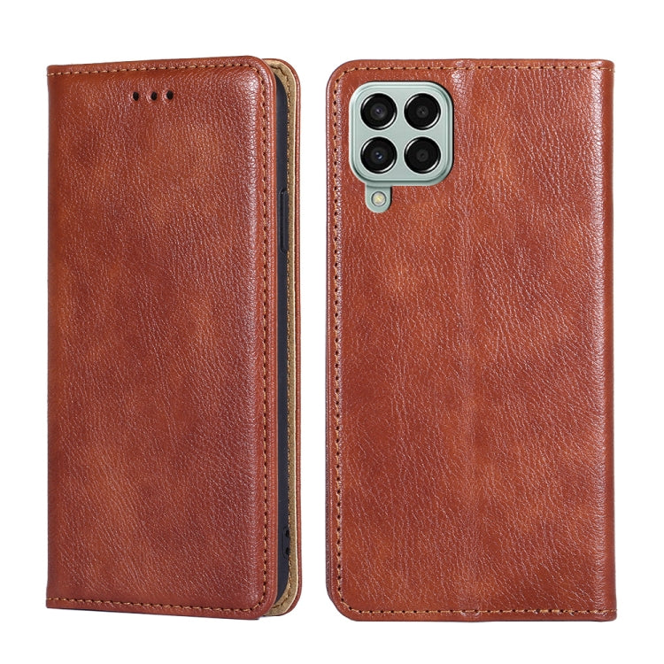 Gloss Oil Solid Color Magnetic Flip Leather Phone Case