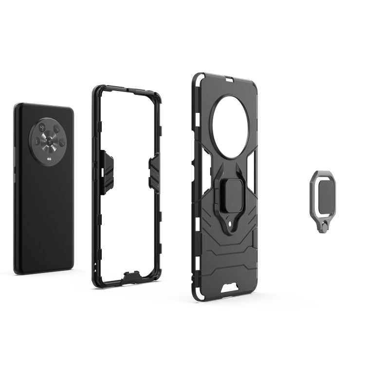 Shockproof PC + TPU Protective Phone Case with Magnetic Ring Holder