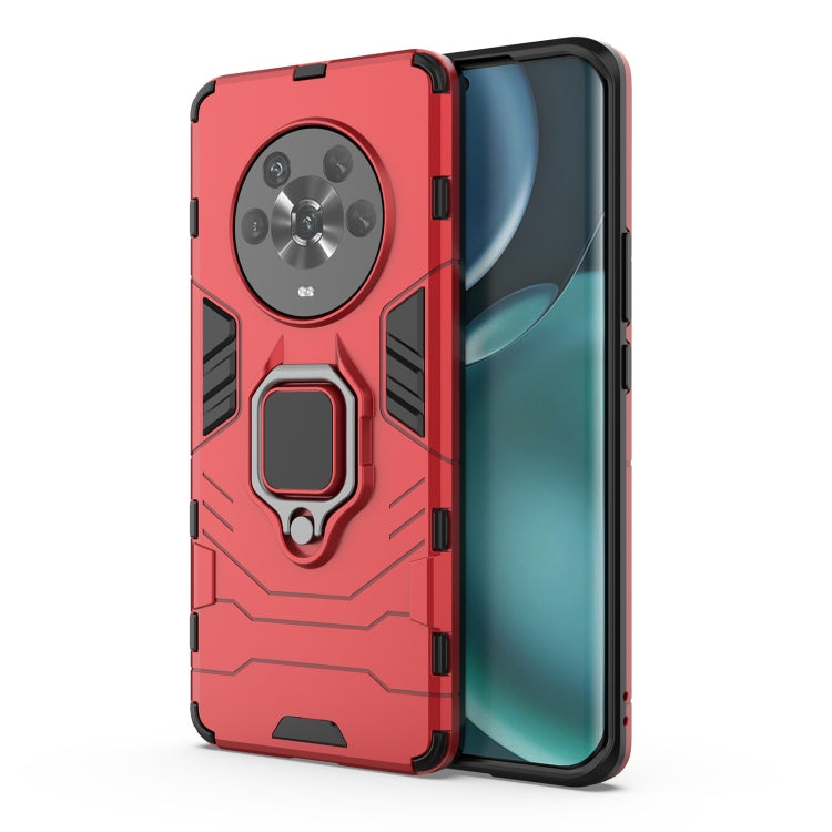 Shockproof PC + TPU Protective Phone Case with Magnetic Ring Holder