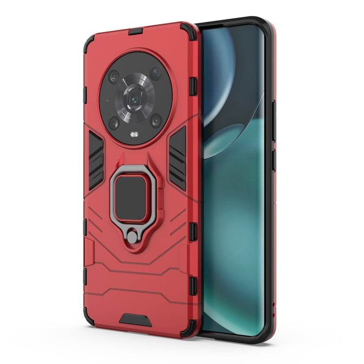 Shockproof PC + TPU Protective Phone Case with Magnetic Ring Holder