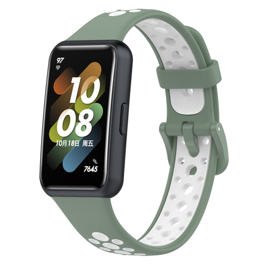 Two-color Breathable Silicone Watch Band