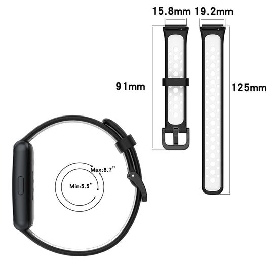 Two-color Breathable Silicone Watch Band