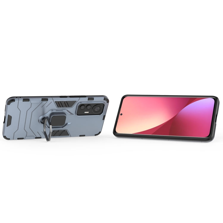 Shockproof PC + TPU Phone Case with Magnetic Ring Holder