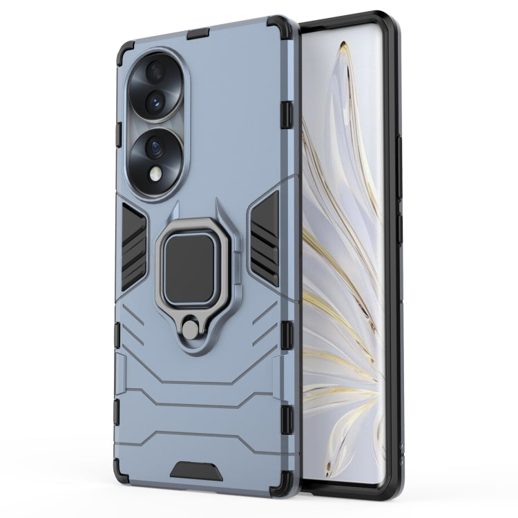 Shockproof PC + TPU Phone Case with Magnetic Ring Holder