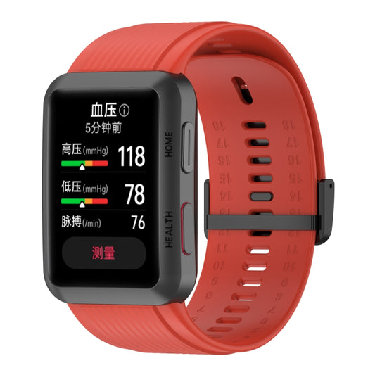 Solid Color Silicone Watch Band with Buckle