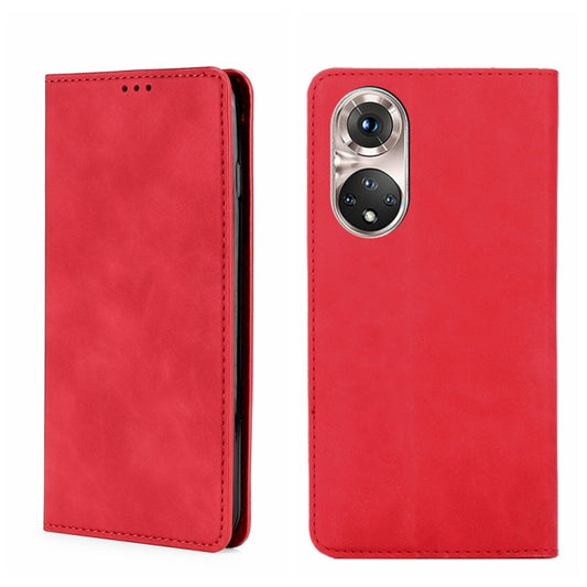 Skin Feel Magnetic Horizontal Flip Leather Phone Case