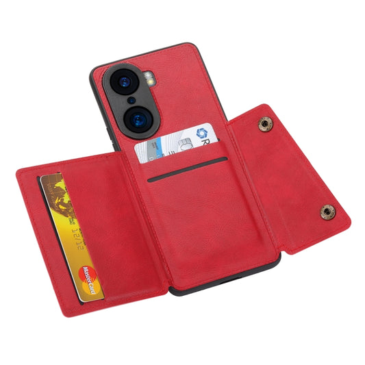 Double Buckle PU + TPU Shockproof Magnetic Phone Case