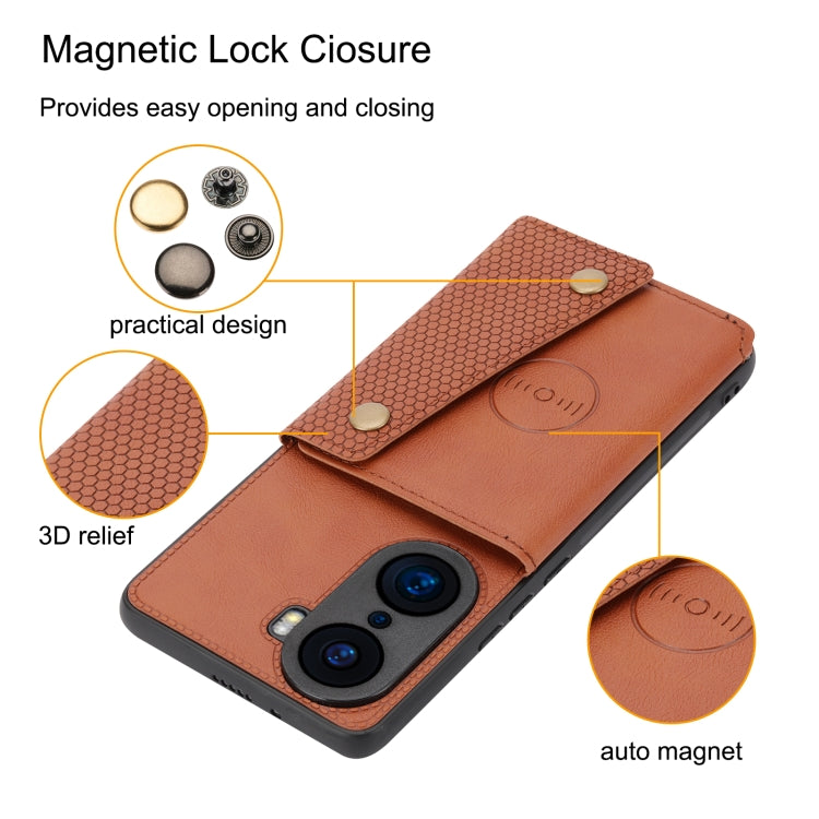 Double Buckle PU + TPU Shockproof Magnetic Phone Case
