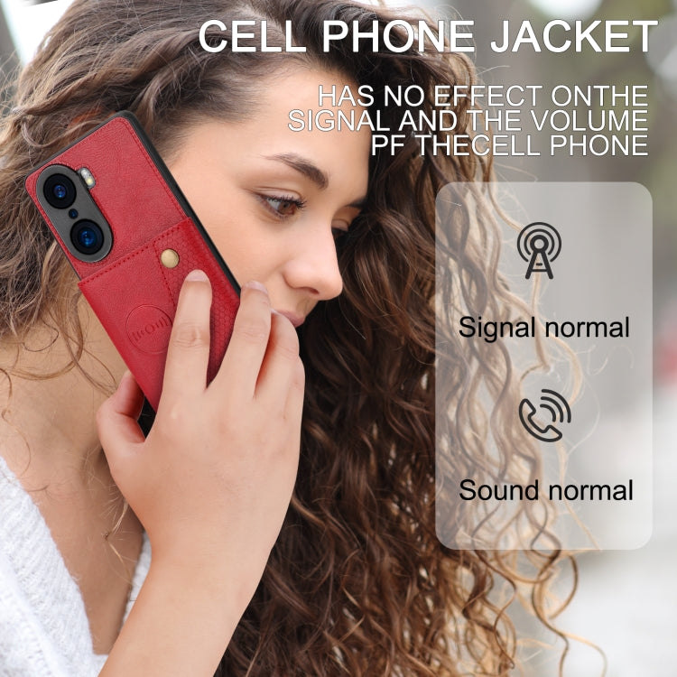 Double Buckle PU + TPU Shockproof Magnetic Phone Case