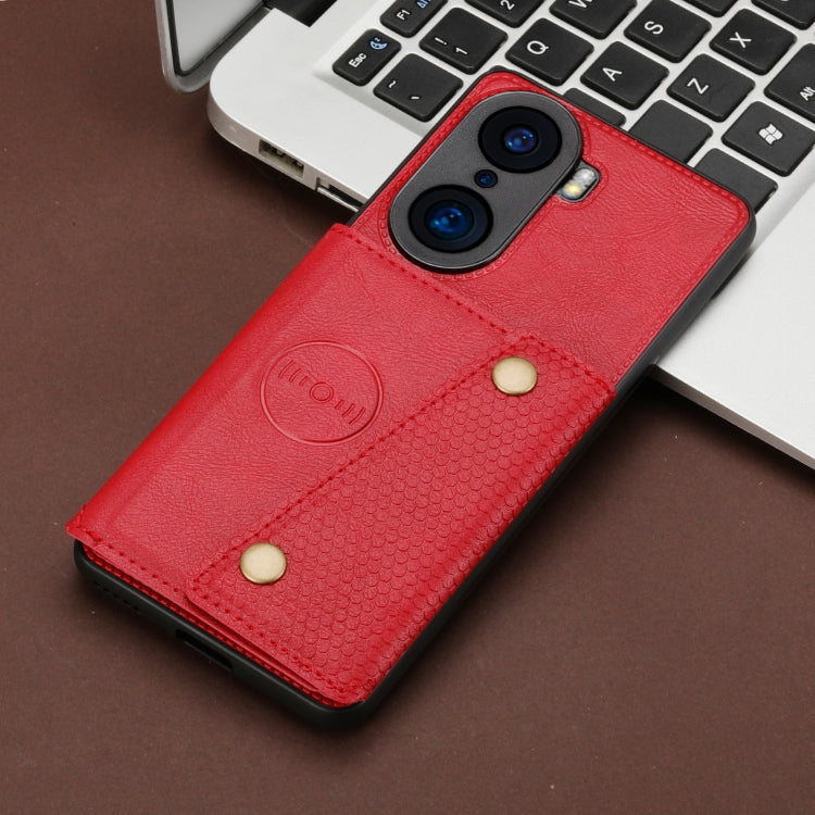 Double Buckle PU + TPU Shockproof Magnetic Phone Case