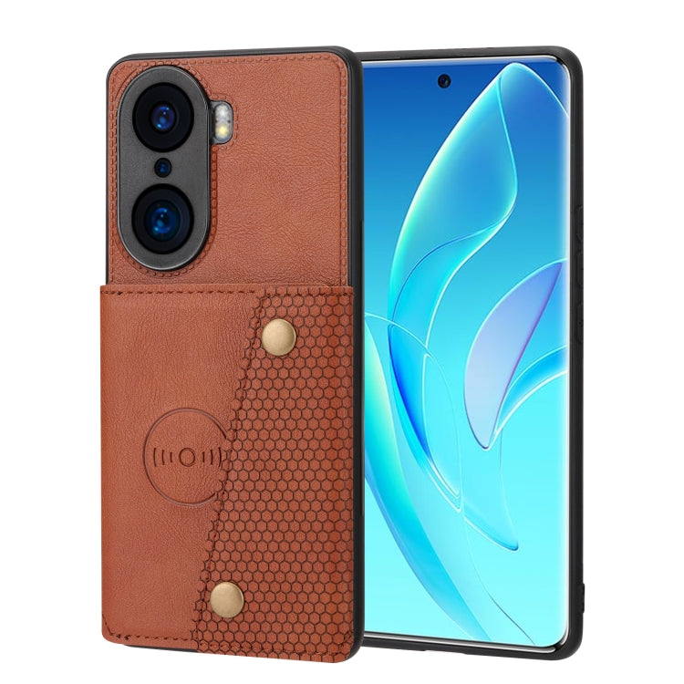 Double Buckle PU + TPU Shockproof Magnetic Phone Case