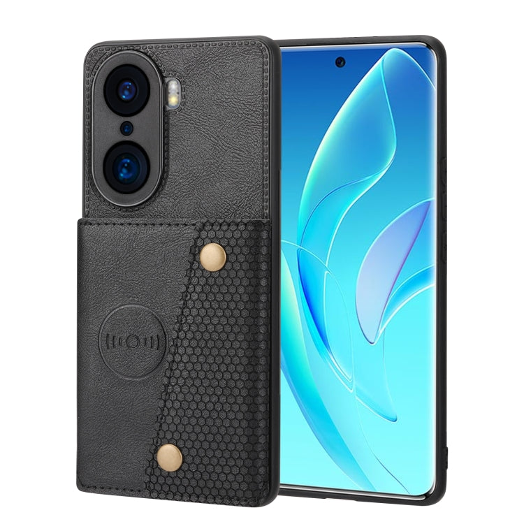 Double Buckle PU + TPU Shockproof Magnetic Phone Case
