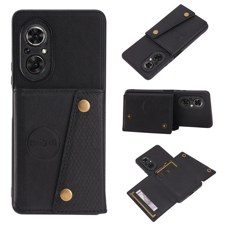 Double Buckle PU + TPU Shockproof Magnetic Phone Case