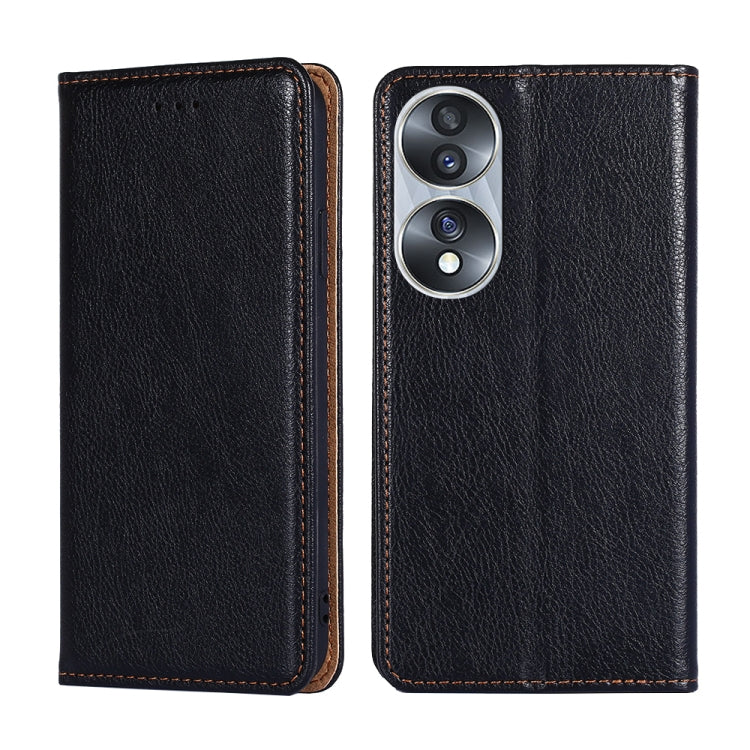 Gloss Oil Solid Color Magnetic Leather Phone Case