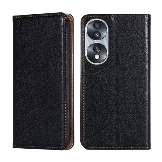Gloss Oil Solid Color Magnetic Leather Phone Case