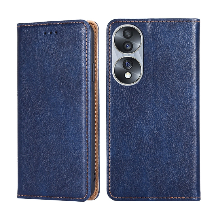 Gloss Oil Solid Color Magnetic Leather Phone Case