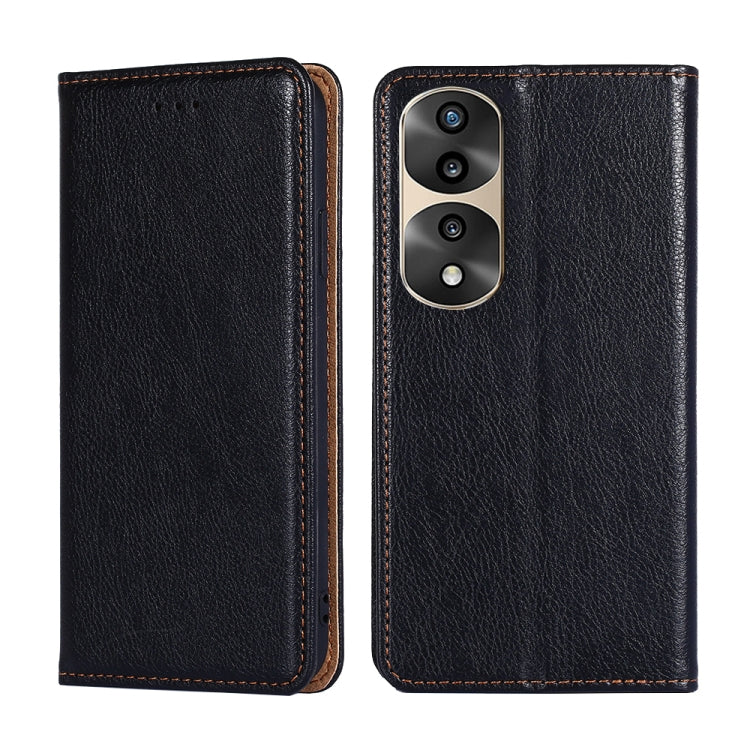 Gloss Oil Solid Color Magnetic Leather Phone Case