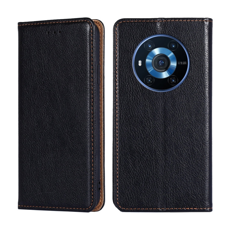 Gloss Oil Solid Color Magnetic Leather Phone Case