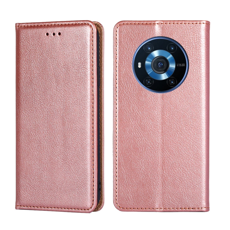 Gloss Oil Solid Color Magnetic Leather Phone Case