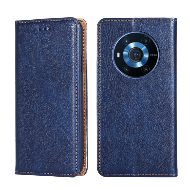 Gloss Oil Solid Color Magnetic Leather Phone Case