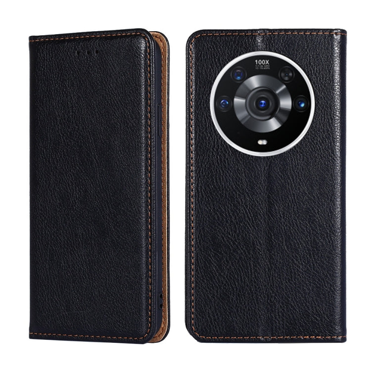Gloss Oil Solid Color Magnetic Leather Phone Case