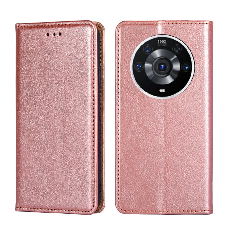Gloss Oil Solid Color Magnetic Leather Phone Case