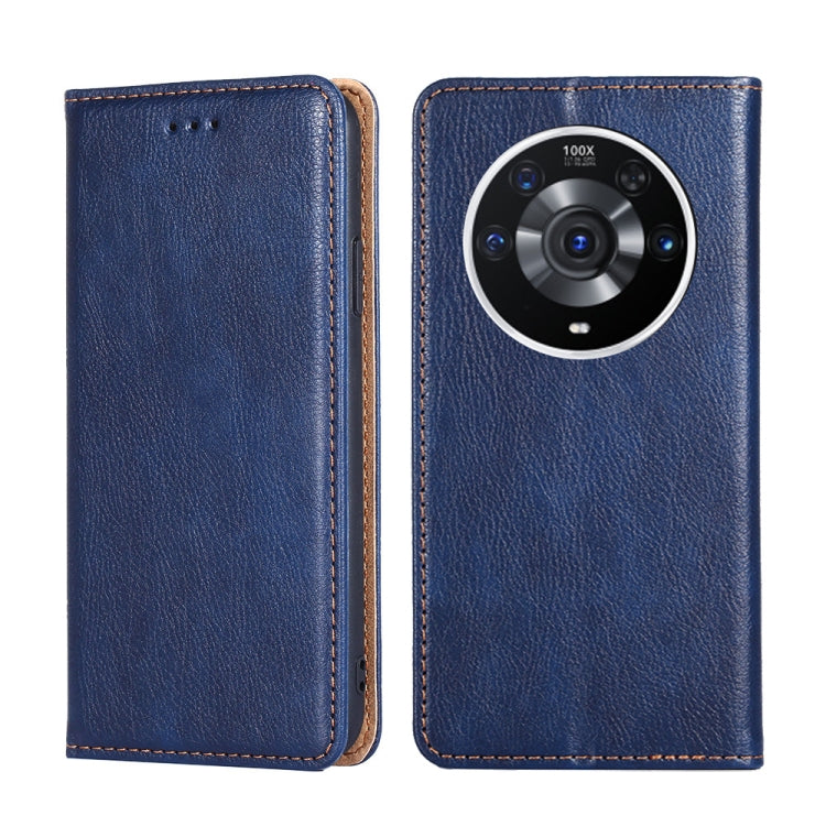 Gloss Oil Solid Color Magnetic Leather Phone Case