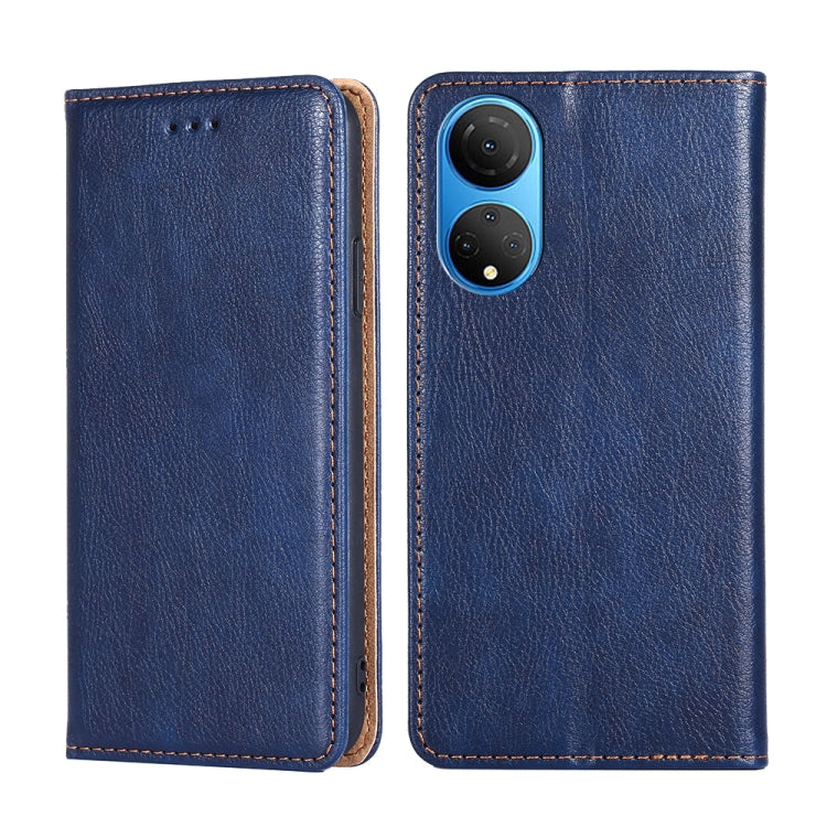 Gloss Oil Solid Color Magnetic Leather Phone Case