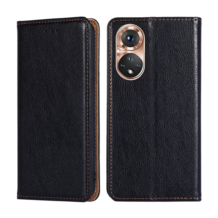 Gloss Oil Solid Color Magnetic Leather Phone Case