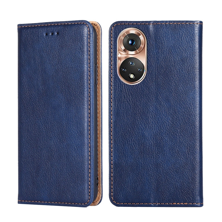 Gloss Oil Solid Color Magnetic Leather Phone Case